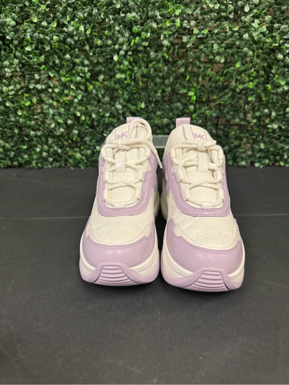 Michael Kors Olympia Mixed-Media Trainer - W5.5 - Picture 3 of 8